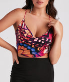 Butterfly Babe Printed Crop Top