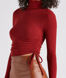 Sweet Day Turtleneck Knit Crop Top