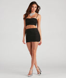 Flaunt It Ruche Crop Tank Top