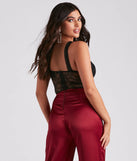 Lace Be Sheer Bustier Bodysuit