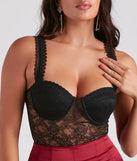 Lace Be Sheer Bustier Bodysuit