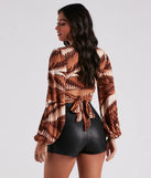 Desert Dreamer Swirl Print Crop Top