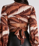 Desert Dreamer Swirl Print Crop Top
