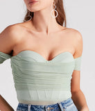 Another Date Mesh Bustier Bodysuit
