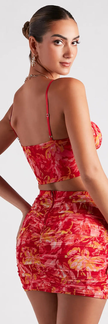 Vacay On My Mind Floral Bustier Top