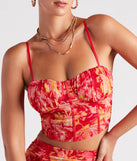 Vacay On My Mind Floral Bustier Top