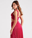 Always Impressed Satin Pleated Crop Top