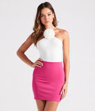 Pretty As A Rose Halter Bodysuit