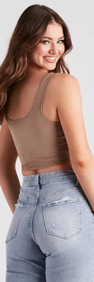 Out West Faux Suede Bustier