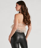 Flirtatious Flair Ruffle Mesh Crop Top