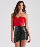 Marabou Cutie Strapless Corset Top