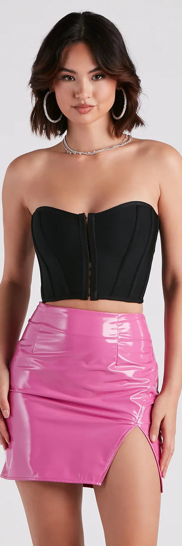 Flirt Alert Strapless Cropped Bustier