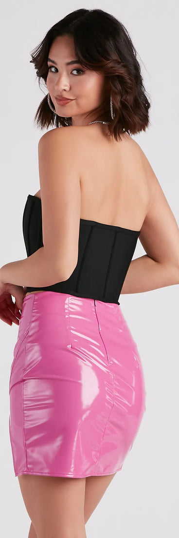 Flirt Alert Strapless Cropped Bustier