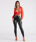 Fierce And Flawless Plunging Lace-Up Crop Top