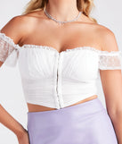 Polka Dot Cutie Mesh Crop Bustier