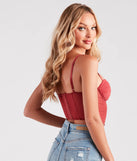 Sweet Affection Ruched Crop Bustier
