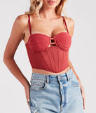 Sweet Affection Ruched Crop Bustier