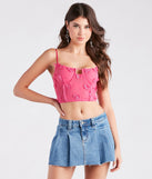 Social Butterfly Mesh Corset Top