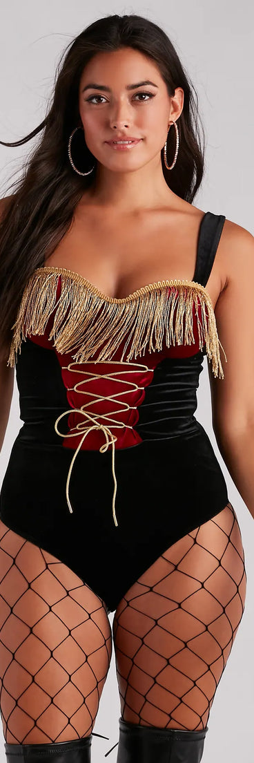 Ringleader Halloween Velvet Bodysuit