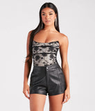 Sultry Romance Sheer Lace Corset Bodysuit