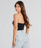 Fire And Ice Rhinestone Strapless Bodysuit