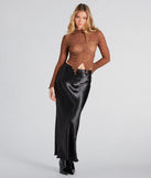 Near And Sheer Texture Mock Neck Crop Top
