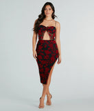 Elevated Allure Rose Burnout Mesh Crop Top