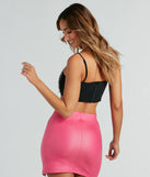 Glam Desire Rhinestone Heart-Shaped Crop Top