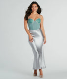 Dreamy Pearl And Rhinestone Trim Bustier Top
