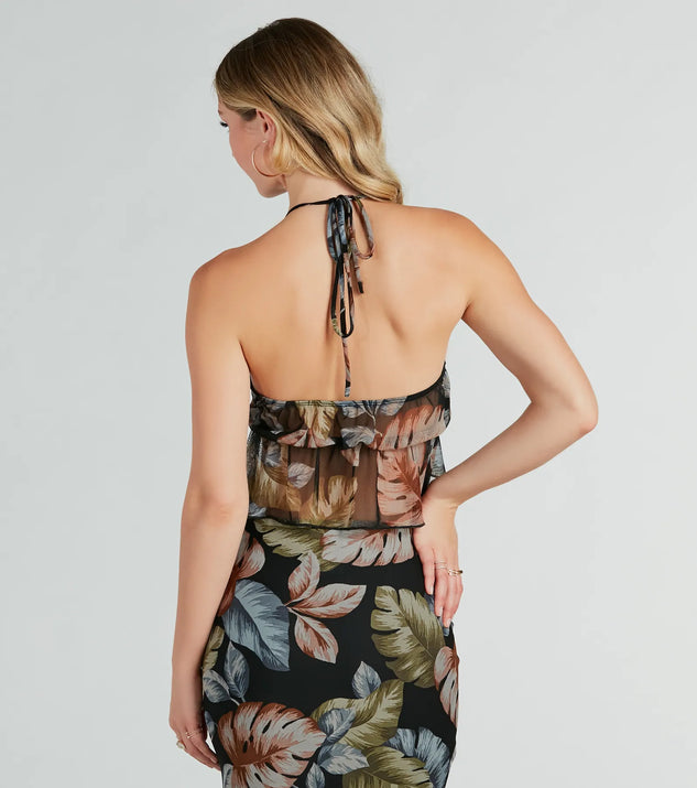 Gorgeous Getaway Tropical Print Crop Top | Windsor Gorgeous Getaway Tropical Print Crop Top | Windsor