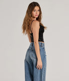 The waist-defining bodice style of the Edgy Statement Faux Leather Cropped Corset in black is perfect for making a statement with your outfit and provides the structure, molded cups, or lace-up details that capture the corset trend.