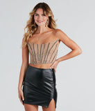 Gorgeous Radiance Mesh Rhinestone Corset Top