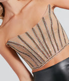 Gorgeous Radiance Mesh Rhinestone Corset Top