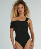 Cool Girl Status Off-The-Shoulder Mesh Bodysuit