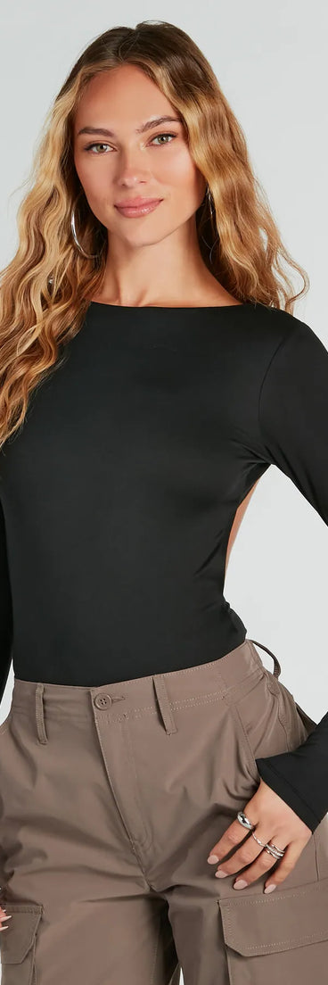 Double Take Backless Long Sleeve Bodysuit