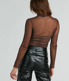 Notice Me Long Sleeve Sheer Mesh Bodysuit