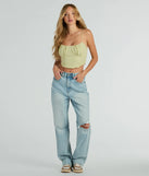 Charmed By You Sleeveless Lace Crop Top