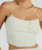 All Day Darling Sleeveless Lace Crop Top