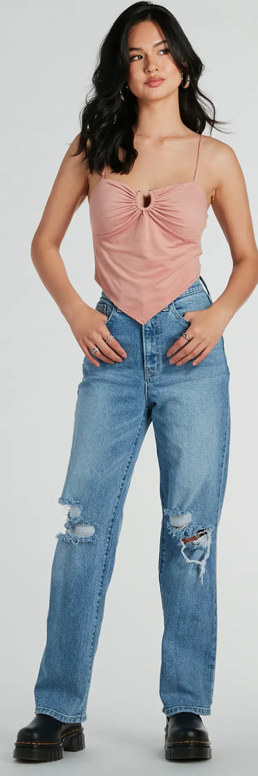 Effortlessly Cool Faux Suede Crop Top