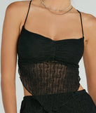 Stay on-trend this season with the Feeling Daring Texture Knit Crop Top in black, a must-have for creating stylish and effortless spring outfits for women.