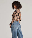 This women's nude long-sleeve top combines seasonal color with rich texture, offering a versatile style that's perfect for on-trend 2025 outfits.