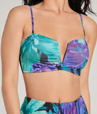 Tropical Vacay Spaghetti Strap Tie-Back Crop Top
