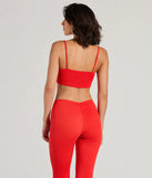 From bold to effortless, the Looking Good Sweetheart Tie Front Crop Top lets you define your vibe with red tops that speak your style.