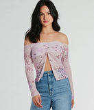Floral Daydream Off-The-Shoulder Mesh Top