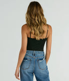 Lace Me Up Sleeveless Faux Suede Bodysuit