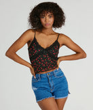 Taste Of Cherry Lace Cami Tank Top