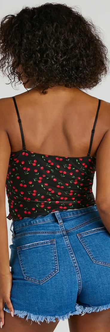 Taste Of Cherry Lace Cami Tank Top