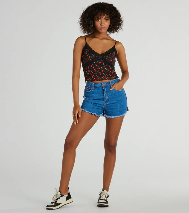 Taste Of Cherry Lace Cami Tank Top | Windsor