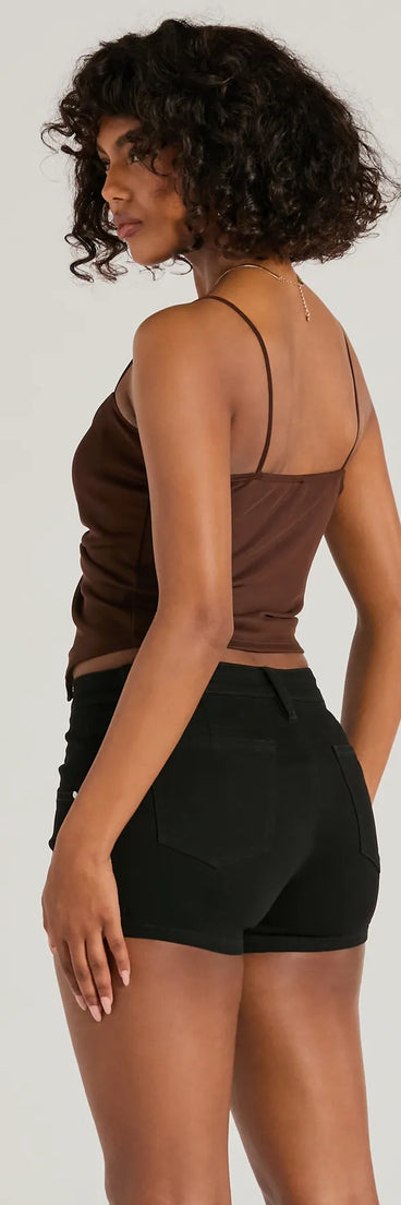 Upgrade your style game for 2025 with the Sweet Fling Lace-Up Mesh Crop Top in brown, perfect for any fashion-forward wardrobe.