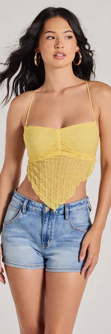 Cute Impulse Strappy Open Back Crop Top